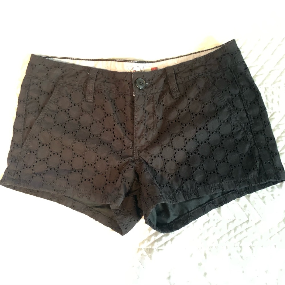 SO Black Crochet Detailed Shorts From Kohl’s